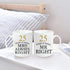 25th Wedding Coffee Mugs Set